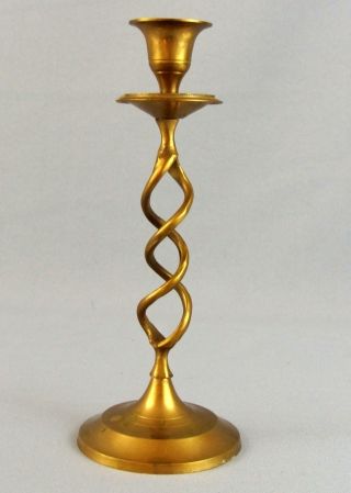 Antique Orthodox Christian Brass Bronze Swirl Design Candle Holder Candlestick photo
