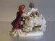 German Dresden Volkstedt Romantic Couple With Dog Porcelain Lace Figure Figurine Figurines photo 3