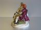 German Dresden Volkstedt Romantic Couple With Dog Porcelain Lace Figure Figurine Figurines photo 5