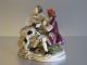 German Dresden Volkstedt Romantic Couple With Dog Porcelain Lace Figure Figurine Figurines photo 6