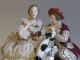 German Dresden Volkstedt Romantic Couple With Dog Porcelain Lace Figure Figurine Figurines photo 7