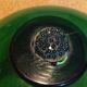 Antique Green Hand Blown Glass Cloche Bell Dome Jar Vintage Jars photo 2
