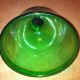 Antique Green Hand Blown Glass Cloche Bell Dome Jar Vintage Jars photo 3