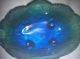 Vintage Blue / Green Ombre Glass Footed Bowl Bowls photo 3