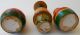 Hand Painted Soviet Era Russia,  Russian Wooden Dolls,  3 Carved Figures photo 1
