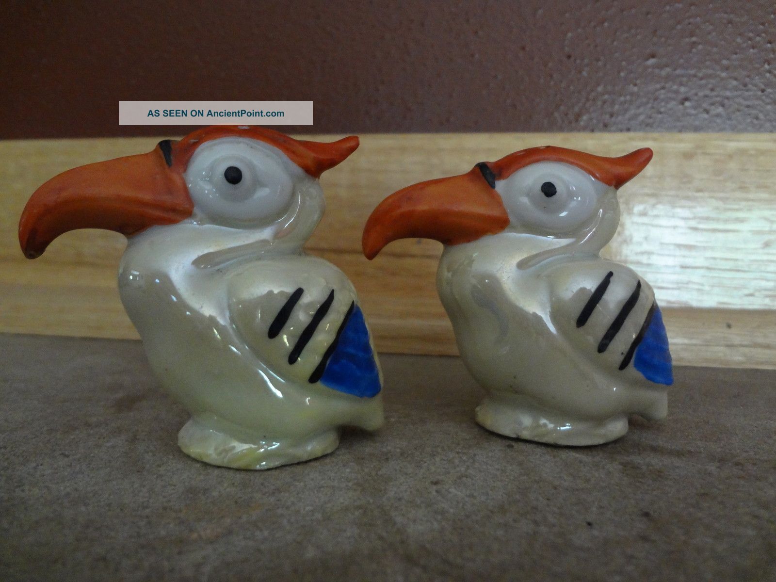 Collectible Porcelain Bird Salt & Pepper Shakers From Germany Euc Salt & Pepper Shakers photo