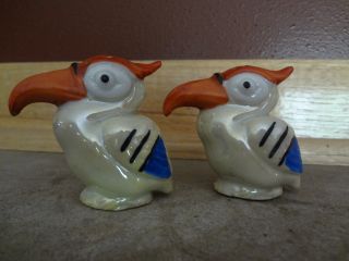 Collectible Porcelain Bird Salt & Pepper Shakers From Germany Euc photo