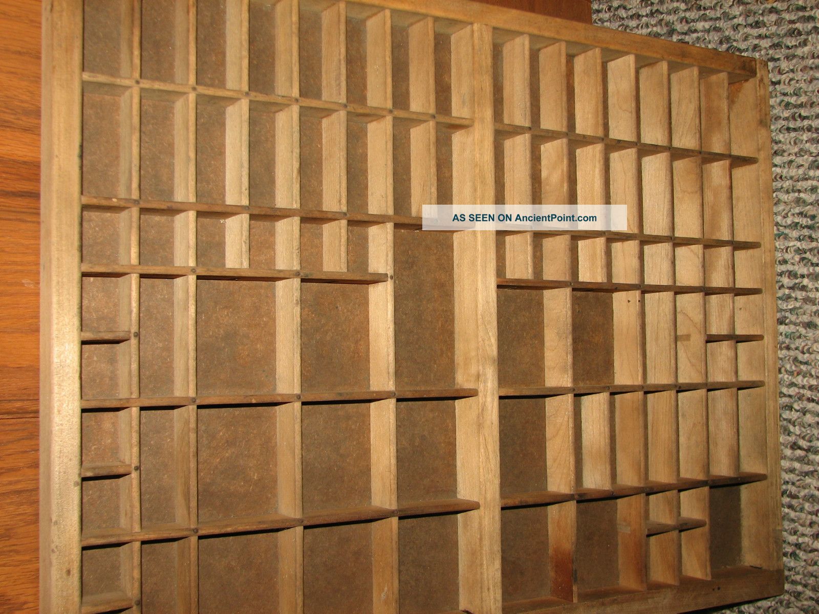 Vintage Printers Drawer / Shadow Box 21 3/4 X 16 3/4 Trays photo