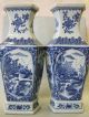 Pair Of Chinese Export Blue&white Vases Compotes photo 3
