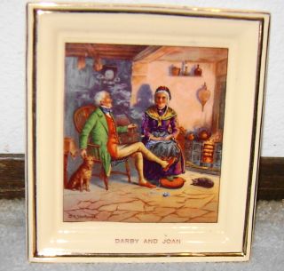 New Hall Hanley,  England Darby And Joan Wall Plaque Plate photo