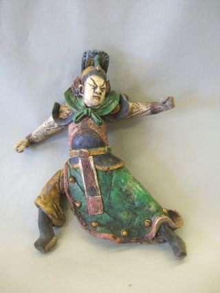 Rare Antique Chinese Wall/roof Tile Warrior Figure, photo