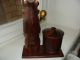 Russian Soviet Russia Wooden Hand Carved Bear Figurine Carved Figures photo 2