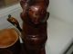 Russian Soviet Russia Wooden Hand Carved Bear Figurine Carved Figures photo 5