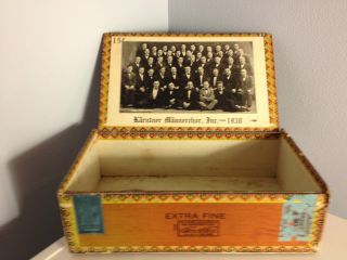 Wooden Cigar Box Karntner Mannerchor 1938 Vintage photo