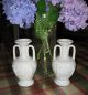 Great Pair Of Vintage Creamware Classical Urns Adams? Vases photo 1