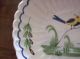 19th C.  French Faience Large Bird Bowl / Saladier Bowls photo 8