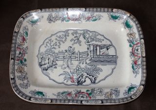 Antique Ls & S Chinese Pattern 16210 England Small Platter Good Condition photo