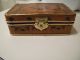 2 Vintage Leather Covered Boxes Boxes photo 2