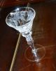 Vintage Etched Crystal Stemmed Cordial Glasses 6 Pc Holiday Stemware photo 2