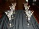 Vintage Etched Crystal Stemmed Cordial Glasses 6 Pc Holiday Stemware photo 3