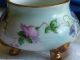Vintage Hand Painted Sugar & Creamer Footed Violets & Roses - Signed,  Gold Trim Creamers & Sugar Bowls photo 3