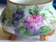 Vintage Hand Painted Sugar & Creamer Footed Violets & Roses - Signed,  Gold Trim Creamers & Sugar Bowls photo 4