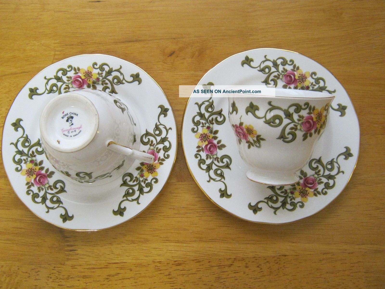 Bone China Cup And Saucer Set Of Two Gainsborough,  Made In England Cups & Saucers photo