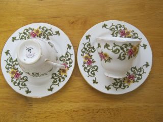 Bone China Cup And Saucer Set Of Two Gainsborough,  Made In England photo