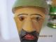 Vintage German Hand Painted And Carved Wooden Pipe.  Est Circa 1940+ Carved Figures photo 5
