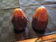 Wooden Salt & Pepper Shakers With Hand Painted Pine Cones,  Excellent Estate Sale Other photo 2