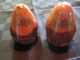 Wooden Salt & Pepper Shakers With Hand Painted Pine Cones,  Excellent Estate Sale Other photo 3