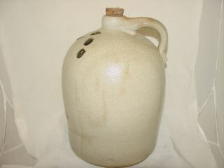 Rare Antique 1800 ' S Salt Glazed Pottery Jug W/ Turkey Droppings Stoneware photo