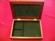 Wooden Box With Metal Accent And Green Velvet Lining Boxes photo 1
