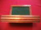 Wooden Box With Metal Accent And Green Velvet Lining Boxes photo 2