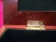 Wooden Box With Metal Accent And Green Velvet Lining Boxes photo 3