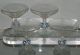 Unusual Set Of 4 Antique Blue & Crystal Venetian Glass Martini Cocktail Stems Nr Stemware photo 2
