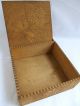 Antique Carved Wooden Lidded Box Tramp/folk Art,  Daisy Floral Design Art Nouveau Boxes photo 1