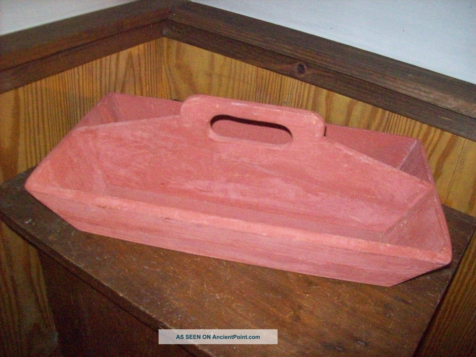 Vintage Wooden Handmade Carrying Tote / Tool Box Boxes photo