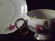 Rose Tea Cup And Saucer,  Signed Japan.  Iridescent Swirl.  Nippon Yoko Estate Buy Cups & Saucers photo 11