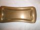 Antique Brass Tray And Candle Snuffer Metalware photo 1