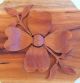 Redwood Handmade Scroll Saw Box With Flower Motif,  Signed By Fred Satggs/. Boxes photo 4