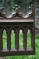 19th C.  Gothic Oak Carved Panel With Tracery Carvings Of Church Origin Other photo 3