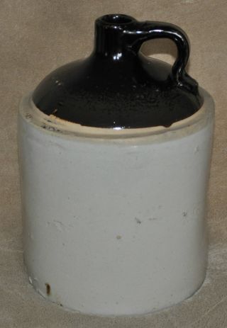 Vintage 1 Gallon Brown & White Moonshine Jug photo