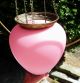 Awesome Large Victorian Pink Satin Glass (consolidated?) Hanging Candle Lamp Lamps photo 10