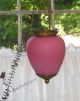 Awesome Large Victorian Pink Satin Glass (consolidated?) Hanging Candle Lamp Lamps photo 8
