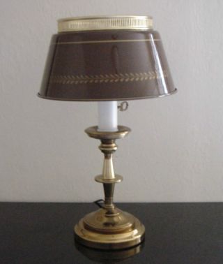 Vintage Mid Century Browntoleware Art Deco.  Table Lamp photo