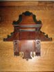 Walnut And Ebony Painted Victorian Carved Cartouche Mirrors photo 6