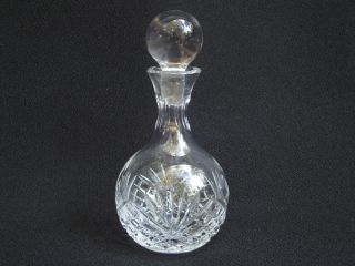 Antique Cut Glass Perfume Bottle Globe Stopper - Fans & Diamond Cross - Hatching photo