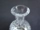 Antique Cut Glass Perfume Bottle Globe Stopper - Fans & Diamond Cross - Hatching Perfume Bottles photo 4