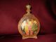 Old Antique Folk Art Painted Hand Made Wood Wine Flask Jug Wooden Other photo 3